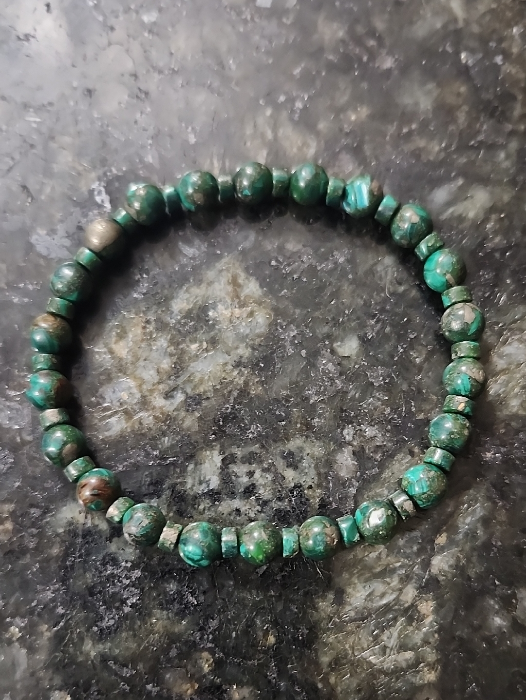 Handmade Malachite Beaded Bracelet